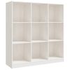 Estantería | Librería | Armario De Libros/divisor Espacios Madera Pino Blanco 104x33,5x110 Cm Cfw761709