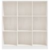 Estantería | Librería | Armario De Libros/divisor Espacios Madera Pino Blanco 104x33,5x110 Cm Cfw761709