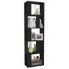 Estantería | Librería | Armario De Libros/divisor Madera Contrachapada Negro 45x24x159 Cm Cfw761729