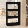 Estantería | Librería | Armario De Libros/divisor Madera De Ingeniería Negro 60x30x103 Cm Cfw761741