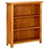 Estantería | Librería | Armario De Libros De 3 Niveles De Madera Maciza De Roble 70x22,5x82 Cm Cfw803438