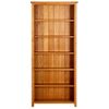 Estantería | Librería | Armario De Libros De 6 Niveles De Madera Maciza De Roble 80x22,5x180 Cm Cfw803439