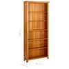 Estantería | Librería | Armario De Libros De 6 Niveles De Madera Maciza De Roble 80x22,5x180 Cm Cfw803439