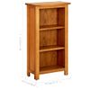 Estantería | Librería | Armario De Libros Madera Maciza De Roble 45x22,5x82 Cm Cfw803441