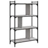 Estantería | Librería | Armario De Libros 4 Estantes Madera Ingeniería Gris Sonoma 76x32x123 Cm Cfw768904