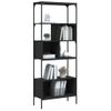 Estantería | Librería | Armario De Libros 5 Estantes Madera De Ingeniería Negro 76x33x188,5 Cm Cfw768923