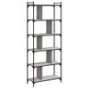 Estantería | Librería | Armario De Libros 6 Estantes Madera Ingeniería Gris Sonoma 76x32x192 Cm Cfw768951