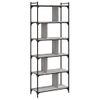 Estantería | Librería | Armario De Libros 6 Estantes Madera Ingeniería Gris Sonoma 76x32x192 Cm Cfw768951