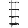 Estantería | Librería | Armario De Libros De 4 Estantes Madera De Ingeniería Negro 40x30x120 Cm Cfw768988