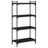 Estantería | Librería | Armario De Libros De 4 Estantes Madera De Ingeniería Negro 60x30x120 Cm Cfw768989