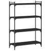 Estantería | Librería | Armario De Libros De 4 Estantes Madera De Ingeniería Negro 80x30x120 Cm Cfw768990