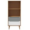 Estantería | Librería | Armario De Libros Molde Madera Maciza De Pino Marrón 60x35x133,5 Cm Cfw769045