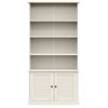 Estantería | Librería | Armario De Libros Vigo Madera Maciza De Pino Blanco 85x35x170 Cm Cfw769072