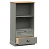 Estantería | Librería | Armario De Libros Vigo Madera Maciza De Pino Gris 60x35x114,5 Cm Cfw769074