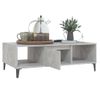 Mesa Centro，mesa Auxiliar，mesa De Café Madera Contrachapada Gris Hormigón 103,5x60x35 Cm Cfw771470