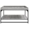 Mesa Centro，mesa Auxiliar，mesa De Café Madera Ingeniería Y Hierro Gris Sonoma 80x80x45 Cm Cfw771471