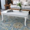 Mesa De Centro，mesa Auxiliar，mesa De Café 115x65x42 Cm Blanco Con Brillo Cfw772341