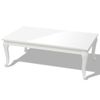 Mesa De Centro，mesa Auxiliar，mesa De Café 115x65x42 Cm Blanco Con Brillo Cfw772341