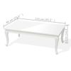 Mesa De Centro，mesa Auxiliar，mesa De Café 115x65x42 Cm Blanco Con Brillo Cfw772341