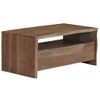 Mesa De Centro，mesa Auxiliar，mesa De Café Borde Vivo Madera Maciza Acacia Gris 90x50x40 Cm Cfw772454