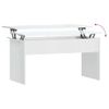 Mesa De Centro，mesa Auxiliar，mesa De Café Contrachapada Blanco Brillante 102x50,5x52,5 Cm Cfw772579