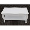 Mesa De Centro，mesa Auxiliar，mesa De Café De 2 Niveles De Mdf Blanca Cfw772602