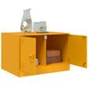 Mesa De Centro，mesa Auxiliar，mesa De Café De Acero Amarillo Mostaza 67x50x44 Cm Cfw772603