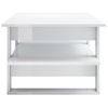 Mesa De Centro，mesa Auxiliar，mesa De Café De Aglomerado Blanco Con Brillo 110x55x42 Cm Cfw772613