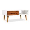 Mesa De Centro，mesa Auxiliar，mesa De Café De Madera De Acacia Maciza 90x50x40 Cm Cfw772654