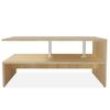 Mesa De Centro，mesa Auxiliar，mesa De Café De Madera De Ingeniería Blanca 90x59x42 Cm Cfw772655