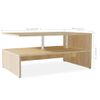 Mesa De Centro，mesa Auxiliar，mesa De Café De Madera De Ingeniería Blanca 90x59x42 Cm Cfw772655