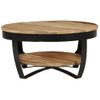 Mesa De Centro，mesa Auxiliar，mesa De Café De Madera De Mango Rugosa 65x32 Cm Cfw772665