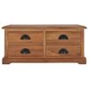 Mesa De Centro，mesa Auxiliar，mesa De Café De Madera De Teca Maciza 68x68x30 Cm Cfw772672