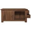 Mesa De Centro，mesa Auxiliar，mesa De Café De Madera De Teca Maciza 68x68x33 Cm Cfw772673