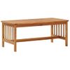 Mesa De Centro，mesa Auxiliar，mesa De Café De Madera Maciza De Acacia 102x50x43 Cm Cfw772692