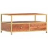 Mesa De Centro，mesa Auxiliar，mesa De Café De Madera Maciza De Acacia 90x50x40 Cm Cfw772719