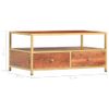 Mesa De Centro，mesa Auxiliar，mesa De Café De Madera Maciza De Acacia 90x50x40 Cm Cfw772719