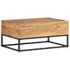 Mesa De Centro，mesa Auxiliar，mesa De Café De Madera Maciza De Acacia 90x60x40 Cm Cfw772721