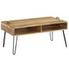 Mesa De Centro，mesa Auxiliar，mesa De Café De Madera Maciza De Mango 100x60x45 Cm Cfw772733