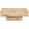 Mesa De Centro，mesa Auxiliar，mesa De Café De Madera Maciza De Mango 80x80x28 Cm Cfw772752