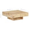 Mesa De Centro，mesa Auxiliar，mesa De Café De Madera Maciza De Mango 80x80x28 Cm Cfw772752