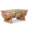 Mesa De Centro，mesa Auxiliar，mesa De Café De Madera Maciza De Mango 88x50x40 Cm Cfw772754