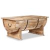 Mesa De Centro，mesa Auxiliar，mesa De Café De Madera Maciza De Mango 88x50x40 Cm Cfw772754