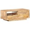 Mesa De Centro，mesa Auxiliar，mesa De Café De Madera Maciza De Mango 90x50x35 Cm Cfw772757