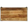 Mesa De Centro，mesa Auxiliar，mesa De Café De Madera Maciza De Mango Rugosa Y Acero 110 Cm Cfw772766