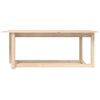 Mesa De Centro，mesa Auxiliar，mesa De Café De Madera Maciza De Pino 110x55x45 Cm Cfw772782