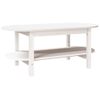 Mesa De Centro，mesa Auxiliar，mesa De Café De Madera Maciza De Pino Blanco 110x55x45 Cm Cfw772822