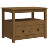 Mesa De Centro，mesa Auxiliar，mesa De Café De Madera Maciza De Pino Marrón Miel 71x49x55 Cm Cfw772911