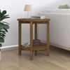 Mesa De Centro，mesa Auxiliar，mesa De Café De Madera Maciza De Pino Marrón Miel Ø55x60 Cm Cfw772918