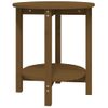 Mesa De Centro，mesa Auxiliar，mesa De Café De Madera Maciza De Pino Marrón Miel Ø55x60 Cm Cfw772918